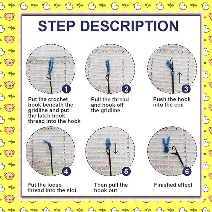 DL-YTG Latch Hook Kits Pillow Apple Crochet Yarn Cushion Colour Pre-Printed Canvas Rug Needlework DIY Pillowcase Hook and Latch Kit Christmas Home Arts Crafts Sofa Decoration 16X16inch