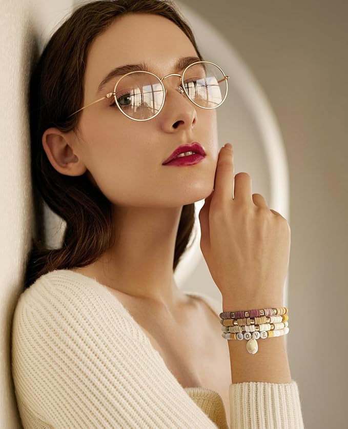 ClaBead 6300 Pcs Clay Beads Bracelet Making Kit for Adults, 24 Colors 6mm Clay Beads for Bracelets Making, Jewelry Making Kits with Letter Beads for Girls 13-15, Friendship Bracelet Kit for Women