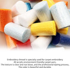 kingsea Latch Hook Kits for Adults, Color Printed Rug Latch Hook Kits for Teen, DIY Needle Craft Shaggy Rug for Home Decoration (20"X 20") - Red Ladybug