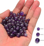 NCB 200pcs 4mm Amethyst Loose Beads for Jewelry Making, Natural Semi Precious Beads Round Smooth Gemstones Spacer Beads Charms for Necklaces Bracelets (Amethyst, 4mm 200Beads)