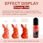 Candle Dye - 24 Colors Liquid Candle Dyes for Candle Making – Oil-Based Highly Concentrated Candle Color Dye for Soy Wax, Beeswax & Gel Wax, Non-Toxic, for DIY Candle Making Supplies, Each 6ml/0.25 oz