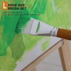 1 1/2 inch Flat Paint Brushes for Acrylic Painting,4 Pieces 38mm Large Craft Basecoating PaintBrushes with Wooden Handle for Acrylic, Oil, Body, Facial mask Brushes