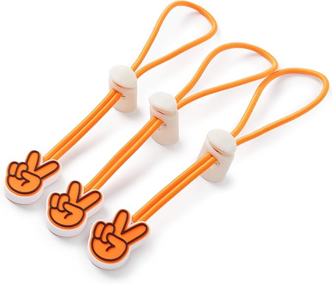 Soolla Studio Ties, Clay Bag Ties & Tool Wraps, 3-Packs, Rainbow, Orange & Blue Peace Signs, Pottery & Ceramic Bag Closure (Orange Peace Signs)