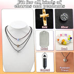 Tudomro 100 Pieces 20 Inch Waxed Leather Necklace Cord Bulk with Clasp Colorful Necklace Bracelet Chains String Rope Cord for Jewelry Making Pendants Charms(Black)