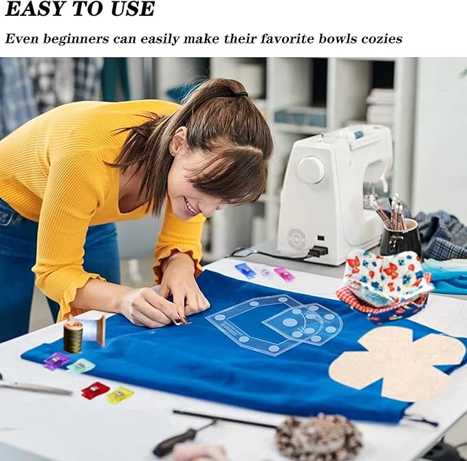 Bowl Cozy Template 3 Sizes, Sewing Patterns Quilting Templates, Quilting Rulers and Templates, Bowl Cozy Pattern for DIY Art Crafttemplate