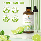 EVOKE OCCU Pure Lime Essential Oil for Diffuser, Aromatherapy, Hair and Candles Making - 4 Fl Oz