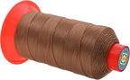 Mandala Crafts Bonded Nylon Thread - Russet Brown Heavy Duty Sewing Threads - 415 YDs Size 346 210D T350 Tex 350 for Leather, Jeans, Weaving, Outdoor, Marine, Upholstery