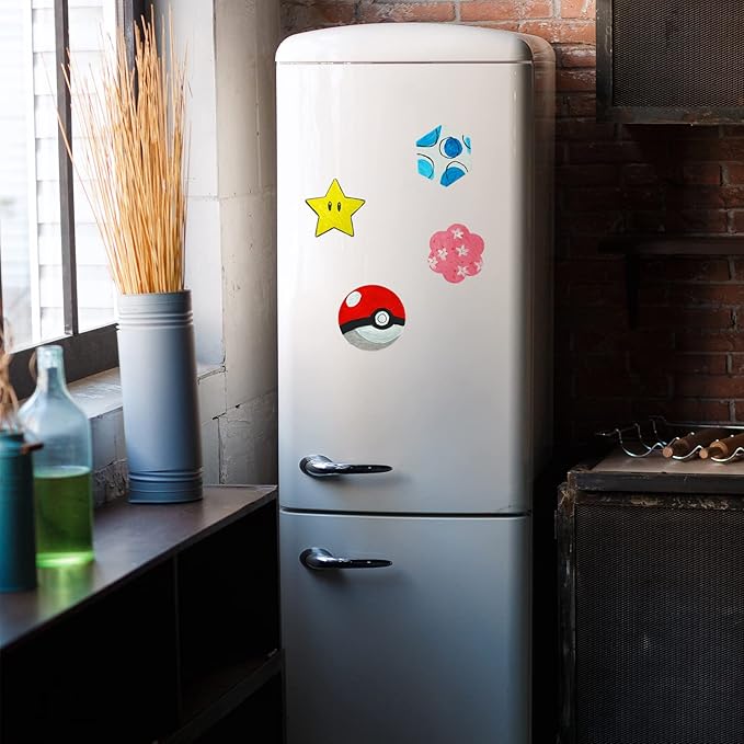 AUREUO Magnetic Mini Canvas Boards for Painting - 3 Inch 12 Pack Square, Hexagon, Circle, Star, Heart & Flower Shape Craft Art Gift, Tiny Painting Canvas Panel for Acrylic Paint & Markers