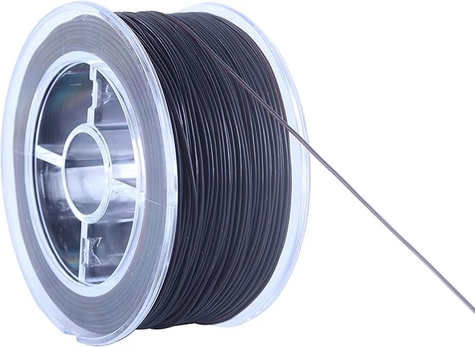 KONMAY 65 Yards 0.8mm Round Stretchy Cystal String for Bracelet with Organizing Case, Brown Crystal Elastic Thread Cord for Jewelry Bracelets Making and Beading