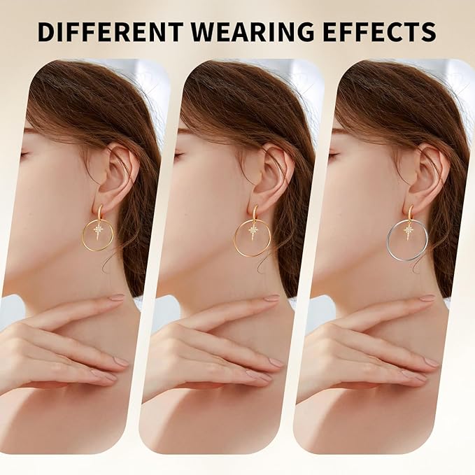 Earrings Beading Hoop Earring Finding Round Earring Circle Charms Beading Hoop for Jewelry Making DIY Crafts Art Creation Gift (Round 20/30/40 3 Color)