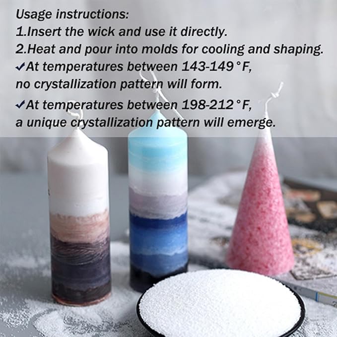 Aufien Candle Sand with Wicks, 42.8 Oz Pearled Candle, DIY Bead Powder Sand Wax Making kit Refillable Non Toxic for Handmade, Wedding and Halloween Christmas Decorations White Unscented