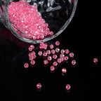 1200PCS 3mm Bicone Crystal Glass Beads for Jewelry Making, Sparkling Mini Beads for Suncatchers, DIY Bracelets & Craft Projects (Light Rose Red)