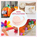 MECCANIXITY Wool Roving Yarn Soft Felting Wool 50g/1.76oz Pure Chunky Roving Yarn for Needle Felting Knitting Blanket Spinning Weaving Art DIY Craft Pink