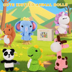 Alutaba 6Pcs Crochet Kit for Beginners, Crochet Animal Kits for Adults with Step by Step Videos Tutorials, Knitting Kit for Crochet Lovers Great Birthday Holiday Gift, DIY Keychain Pendants