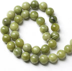 6mm 60pcs Natural Stone Chinese Green Jade Loose Beads for Jewelry Making DIY Bracelet Necklace 1 Strand