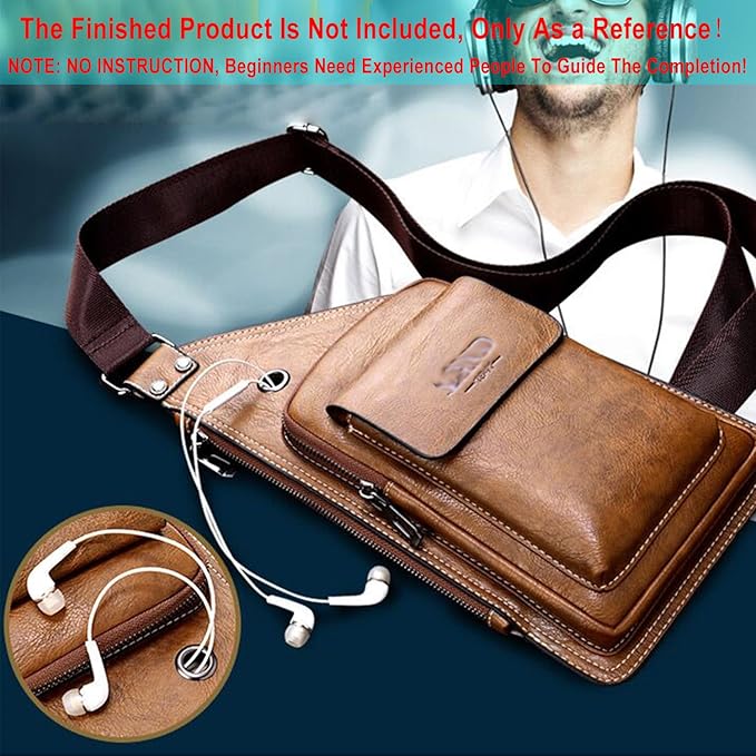 RIVEENY Sling Bag Acrylic Template,Leather Pattern Acrylic Leather Templates for Capacity Crossbody Backpack Casual Motorcycle Chest Bag (AAB-533)