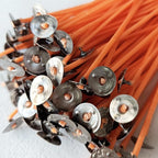 6 Inch Candle Wick,100 Piece Cotton Candle Wicks, Orange Low Smoke Pre-Waxed Candle Wicks with Tabs for Candle Making DIY