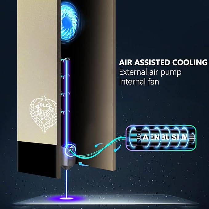 DLC - 80W Laser Engraving Cutting Module with Air Assist, 10W(10000mW) Output Power,Built-in FAC,Compressed Spot CNC Carving DIY Laser Master for Laser Cutter Laser Engraver Machine - Class 4