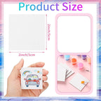 100 Pcs Mini Painting Canvas Panels Art Painting Canvases Panels Cotton Blank White Small Canvas Acid Free Boards for Watercolor Acrylic Oil Paint (2 x 2 Inch)