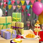 DECYOOL Mardi Gras Satin Ribbons, 4 Rolls 100 Yards Each - 10mm Wide Green, Purple, Yellow - Craft Ribbons for Gift Wrapping & Carnival Decoration