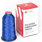 Richword Selected Blue Embroidery Thread 4000M(4374Y) 40WT Polyester Thread 100 Colors Selected for Commercial Multi Needles and Single Needle Embroidery Machine 0299