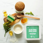 5Lb Aloe Soap Base - Melt and Pour Soap Making Supplies - SLS/SLES Free, No Palm Oil, Natural with Organic Aloe Vera - Rich in Antioxidants, Hydrating, Perfect for Handmade Projects