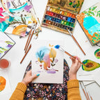 Sable Watercolor Brushes Professional, Fuumuui 8Pcs Sable Brush Set Variety Shapes with Flat, Round Pointed, Liner, Cat's Tongue Oval Wash Perfect for Watercolor Acrylic Gouache Inks Painting