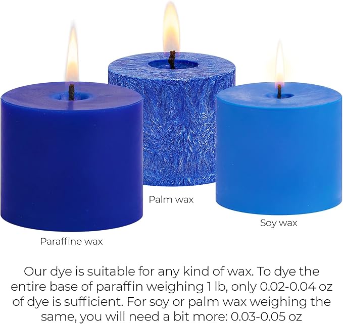 Dark Blue Candle Dye 2oz for Soy Candle Making – Highly Concentrated Candle Wax Dyes – Candle Shop Premium Color Dye Chips for Soy Wax, Beeswax, Paraffin