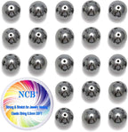 NCB 200pcs 4mm Black Hematite Loose Beads for Jewelry Making, Natural Semi Precious Beads Round Smooth Gemstones Spacer Beads Charms for Necklaces Bracelets (Black Hematite, 4mm 200Beads)