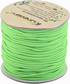 KONMAY 1.0mm Elastic Beading String, 100 Yards Neon Green Elastic Stretchy Cord for Jewelry Making, Necklace and Crafting