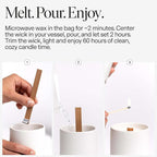 Siblings Candle Making Kit | DIY Coconut-Soy Wax Candle Kit with Wooden Wick | Scent No 05: Clove, Lavender, Cedarwood | Clean, Non-Toxic, Reusable, 60 Hr Burn