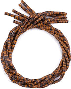 Natural Yellow Tiger Eye Spacer Beads Caps Loose Semi Gemstone for Beading Jewelry Making 4mmx2mm 38cm