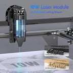 LONGER RAY5 10W Laser Engraver with Air Assist & LightBurn Camera, Auto Positioning & Capture, High-Precision Laser Cutter for Wood, Metal, Acrylic, Tumblers & Cylindrical Objects