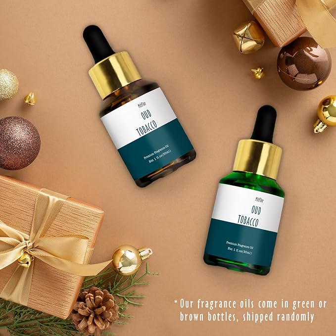 Oud Tobacco Fragrance Oil, MitFlor Single Scented Oil, Large Size Premium Grade Fragrance Oil for Soap & Candle Making, Aromatherapy Oil, Men & Woody Scent for Home Fragrance, 30ml