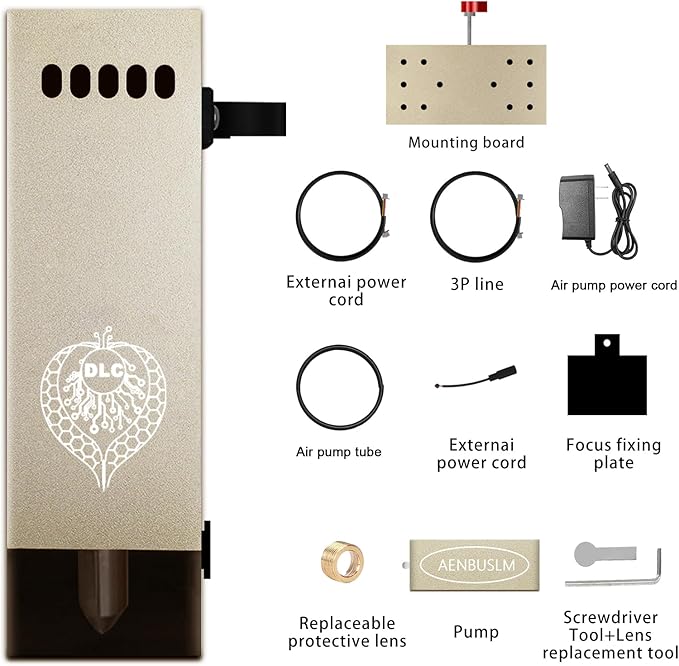 DLC - 40W Laser Engraving Cutting Module with Air Assist, Built-in FAC, Compressed Spot CNC Carving DIY Laser Master for Laser Cutter Laser Engraver Machine - Class 4
