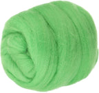 PATIKIL Wool Roving Yarn, 150G/5.3OZ Soft Felting Wool Pure Chunky Roving Yarn Bulk for Needle Felting Knitting Blanket Spinning Weaving DIY Craft, Light Grass Green