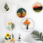 PYHIRRY Punch Needle Kits Adults Beginner Grass，with Tool, Hoop, Yarn, Fabric & Video Tutorials -Complete Punch Needle kit for Home Decor Craft for Wall Art & Gifts