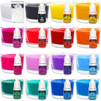 Liquid Candle Wax Dye for Soy Candle Making - 16 Popular Candle Dye Coloring Chips - Premium Liquid Candle Wax Coloring - Highly Concentrated Candle Colors