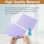 100 Sheets Purple Cardstock 8.5 x 11 Certificates Paper, 200gsm/75lb Heavyweight Paper Card Stock for Cards Making, Greeting Card, Business Cards, School Crafting, Menus