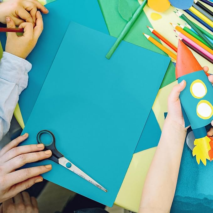 100 Sheets Light Blue Cardstock 8.5 x 11 65lb Pastel Paper, Goefun Blue Card Stock Printer Paper for Wedding Invitations, DIY Cards, Menus, Crafts