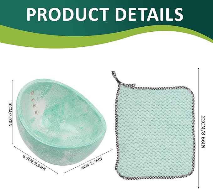 WOJVVK Pottery Herb Stripper Bowl, Handmade Different Hole Sizes Ceramic Herb Peeling Bowl