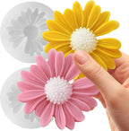 2 Pack Daisy Flower Mold - Resin Casting Silicone Molds for Home Decor & Candle Making Wave Spiral Mold