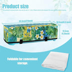 Binienty Dust Cover for Cutting Machine, Tropical Plumeria Pine Needle Leaf Stylish Scrapbooking Die-Cut Machine Cover with 3 Storage Pouch Craft Tool Organizer Holder