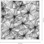 Flowers Background Clear Stamps for Card Making Scrapbooking Crafting DIY Decorations, Flowers Transparent Silicone Seal Rubber Clear Stamps for Embossing Album Crafts