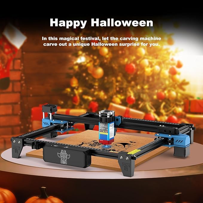 TTS-55 PRO 5500mW Laser Engraver Machine Laser Cutter Laser Cutting Engraving Tool for Wood Metal Aluminum Glass Leather (Black)