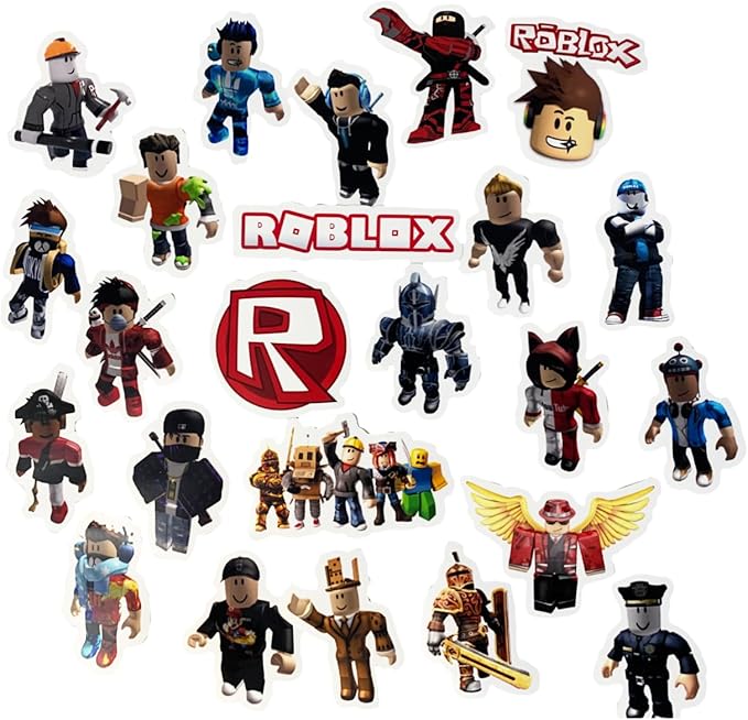 Gamers Boys Stickers Package, Aesthetic Gifts for Kids Party, Waterproof Vinyl Stickers for Laptop and Notebook: (24 Pieces)