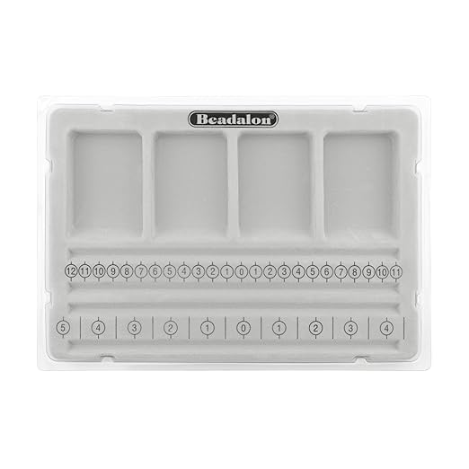 Beadalon Bracelet Bead Boards for Jewelry Making – Flocked, Anti-Roll Bead Tray with Cover – Ideal Jewelry Design Tool for Crafters, DIYers, Bracelet Making – Measurements in Inches & cm