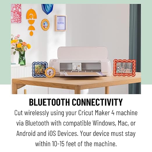 Cricut Maker 4 & Mini Heat Press Bundle - Cutting Machine & Heat Press with Heat Transfer Vinyl, Beginner Kit for DIY Apparel, Tote Bags, HTV Projects