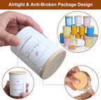 CONNOO 15 Pack Colorful Glass Candle Jars with Bamboo Lids for Making Candles, 7 oz Empty Candle Tins with Wooden Lids, Bulk Clean Candle Containers - Dishwasher Safe