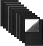 10 Pack Self Adhesive Felt Sheets - Black Felt Fabric with Adhesive Backing - Peel and Stick Felt Sheet for Arts Crafts DIY and Decorations - A4 Size(8" x 12")
